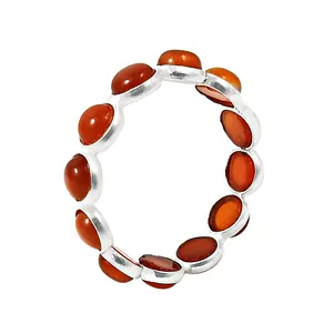 Boho đồ trang sức Nhà cung cấp đẹp Carnelian Vòng 925 sterling Silver đá quý nhẫn cho phụ nữ Bán Buôn Đồ trang sức Nhà cung cấp