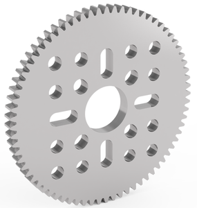 เกียร์อะลูมิเนียมแบบติดตั้งบนดุมล้อ 72 ฟัน (MOD 0.8, หนา 4 มม. รู 14 มม.) สำหรับหุ่นยนต์ STEM REV WCP FTC FRC - Product Image 1
