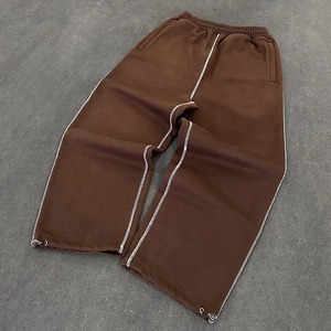 Pantalones Deportivos Personalizados para Hombre, Estampado de Rayas, Estilo Holgado, Pantalones Deportivos Casuales de Felpa 100% Algodón para Unisex - Product Image 4