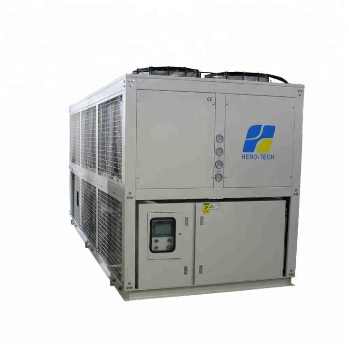 100HP Air Cooled Glycol Screw Chiller Energy - Efficient Chiller Low ...