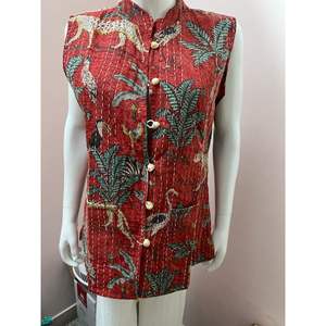 Robe de bureau élégante pour femmes Kantha vestes qualité standard pour un usage quotidien fournisseur indien taille naturelle longueur midi - Product Image 6