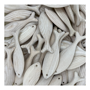 Décor de poisson suspendu: meilleure vente poisson sculpté en bois naturel/peint pour accrocher un mur/décor d'art à la maison/restaurant - Product Image 6