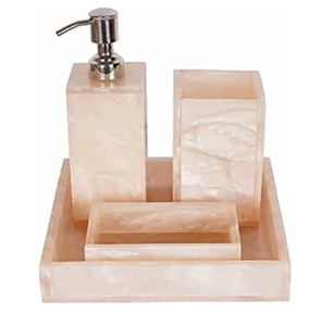 Ensemble de salle de bain en résine 4-PCS Ensembles de salle de bain au design élégant Ensemble de salle de bain multi-usage de couleur personnalisée - Product Image 3