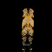 Vala Brothers Anneau segmenté torsadé à charnière en or massif 18K pour femme, style ethnique, piercing clicker pour hélix et daith, avec diamant de laboratoire