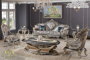 ชุดโซฟาดีไซน์โรโคโคสีขาวทองแบบราชวงศ์ ดีไซน์รัสเซีย ชุดเฟอร์นิเจอร์ห้องนั่งเล่นสุดหรู สไตล์ฝรั่งเศส ชุดโซฟาห้องรับแขก 5 ที่นั่ง - Product Image 4