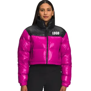 최고 품질 최고의 패션 스트리트 스타일 여성 버블 재킷 겨울 착용 슬림 핏 경량 재킷 사용자 정의 로고