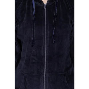 Logo personnalisé Ensemble de survêtements en velours uni deux pièces pour femmes Sweat-shirts à capuche et pantalons à fermeture éclair Ensemble de survêtements Ensemble 2 pièces - Product Image 6