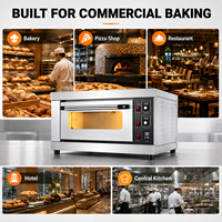 Four à sole commercial électrique et à gaz en acier inoxydable certifié CE, équipement de boulangerie haute performance pour pain, pizza et gâteaux