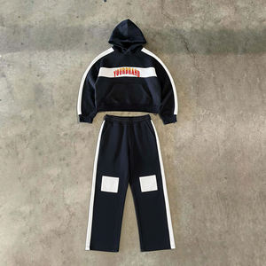 Conjunto Deportivo Personalizado al por Mayor con Logotipo Impreso, Corte Regular para Hombre, Sudadera con Capucha y Pantalones Deportivos de Felpa de Poliéster/Algodón de Alta Calidad - Product Image 1