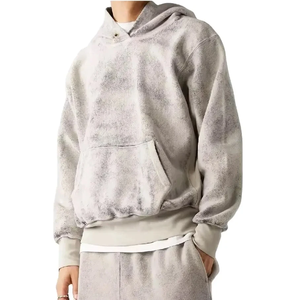 เสื้อสวมหัวแนวสตรีทเสื้อมีฮู้ดของผู้ชายเสื้อผ้าแนวสตรีทแบบสวมหัวเสื้อมีฮู้ดเปิดไหล่ไหล่แฟชั่นสตรีทแวร์ออกแบบโลโก้ได้ตามต้องการ - Product Image 6