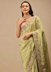 Party Wear Sarees con bordado pesado Codding Multi Treads & Sequins Work - Product Image 2