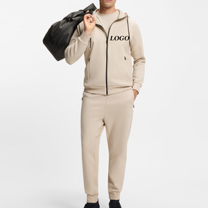 Conjunto de chándal de forro polar con cremallera para hombre, cálido para invierno, top y pantalón 2026 / Conjunto de chándal de forro polar con cremallera completa para hombre, cómodo y casual de dos piezas - Product Image 1