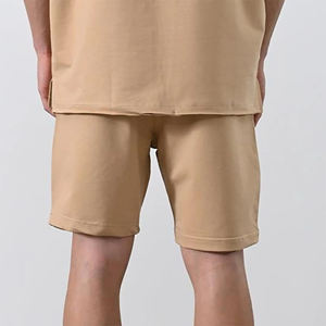 Pantalones cortos holgados informales lisos con cintura elástica, pantalones cortos de gimnasio de moda personalizados para hombre OEM/ODM 100% - Product Image 2