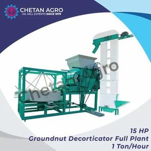 Decorticador de cacahuetes Capacidad completa de la planta 500 Kg Hora Grado comercial Eficiente Descascarado Separación de granos Planta Chetan - Product Image 2