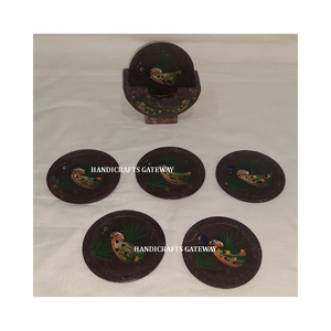 Handmade Natural Soapstone Round Shape And Unique Bird Shape Design <b>Coaster</b> <b>Set</b> For Home Hotel And Restaurant Decoration Purpose - Product Image 2