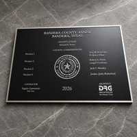 Placa Conmemorativa Grabada en Aluminio Anodizado Negro Personalizada, Placa de Identificación Grabada con Precisión CNC para Señalización de Edificios