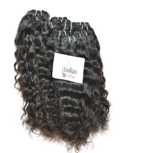 วิกต่อผมคนอินเดียคลื่นลึกม้วนผมลอนนุ่มสลวยสีดำธรรมชาติสำหรับผู้หญิง - Product Image 1
