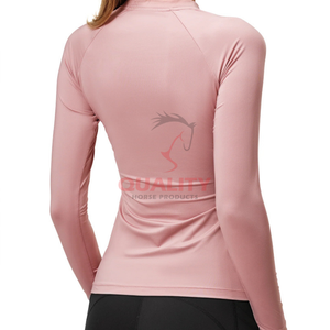 Camisa de equitación Ecuestre para mujer, tela transpirable que absorbe la humedad, ligera, cómoda, elegante, elástica, Top Atlético - Product Image 6