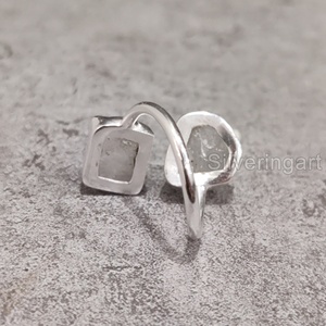 Joyería de piedra en bruto, anillo de mujer, piedra lunar arcoíris Natural, piedra preciosa, piedra natal de junio, joyería de piedra doble, anillo de Plata de Ley 925 - Product Image 5