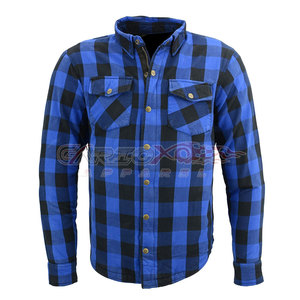 Protective Biker Flannel <b>Shirt</b> Men's Aramid Lined Motorbike Riding <b>Shirt</b> CE Armored Safety Wear OEM Factory Wholesale - Product Image 2