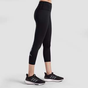 Legging de fitness décontracté taille haute sans coutures, taille XL, noir, en tissu tricoté Spandex respirant, avec logo à la taille moyenne - Product Image 3