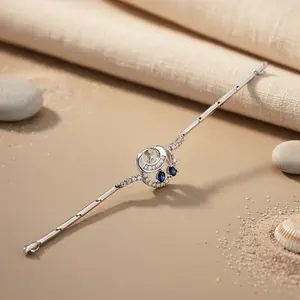 Pulsera de Mujer con Diamantes y Baño de Rodio en Oro de 14k - Joyería Delicada - Product Image 3