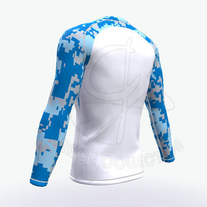 เสื้อกันผื่นสำหรับผู้ชายชุดฝึก100% ทำจากโพลีเอสเตอร์ - Product Image 4