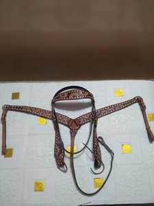 Serre-tête et cuirasse Western à une oreille en cuir véritable avec point de bouc | Fabriqué en Inde | Prix de gros pour la conduite - Product Image 3