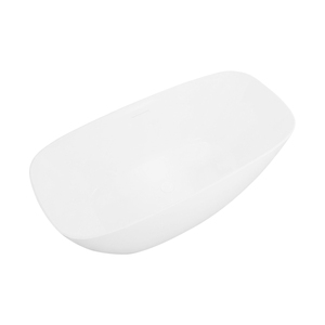 Baignoire autoportante en acrylique moderne et écologique blanche FW-3302 pour salle de bain d'appartement - Product Image 6