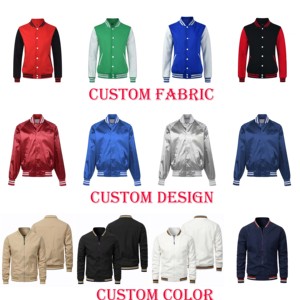 Long blouson aviateur en satin enduit personnalisé pour hommes-Vente en gros de haute qualité séchage rapide grande taille - Product Image 2