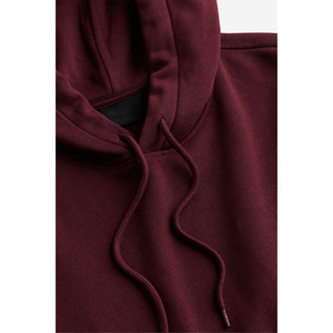 เสื้อกันหนาวสวมหัวมีฮู้ดสำหรับผู้ชายเสื้อกันหนาวธรรมดาสีดำล้วนมี100% ผ้าฟลีซความร้อนหนาไซส์ใหญ่พิเศษโลโก้ออกแบบได้ตามต้องการ - Product Image 6