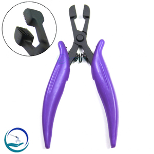 Pince à retirer les liaisons en acier inoxydable, rainures horizontales, légère, réutilisable, outil professionnel pour extensions de cheveux pour les stylistes de salon - Product Image 1
