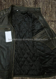 Blouson motard en cuir de haute qualité à séchage rapide pour hommes, tissu en toile Boomletcorp avec logo personnalisé et service OEM - Product Image 4