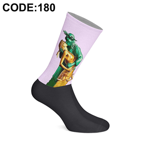 Chaussettes imprimées numériquement, sublimation à 360 degrés, chaussettes artistiques fabriquées en Turquie, chaussettes graphiques colorées pour hommes et femmes - Product Image 4