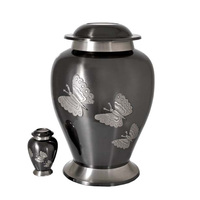 Magnifique urne de crémation en laiton gravée de fleurs, Design moderne, finition Antique, cendres funérailles, qualité supérieure, meilleure vente