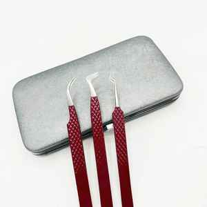 แหนบต่อขนตาปลายแหลมรูปตัว J ทำจากสแตนเลส ปลายหยัก บรรจุภัณฑ์ปรับแต่งได้ โลโก้สั่งทำ ขายส่ง คุณภาพสูง - Product Image 2