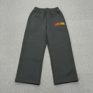 Custom logo <b>Wholesale</b> 100%Cotton Fleece <b>Flare</b> Track Jogger 3D Puff Print Sweatsuits Men's <b>Sweatpants</b> Stacked Sweat Pants for Men - Product Image 3
