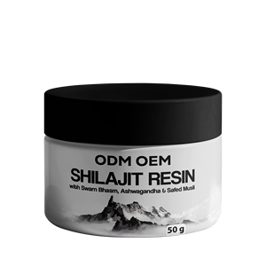 ODM OEM Pure Shilajit Résine Shilajit organique de l'Himalaya avec ashwagandha safed museli swarn bhasm 50g Résine Shilajit - Product Image 1