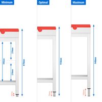 Table de travail commerciale en acier inoxydable PREMIUM - 2000x600mm - avec étagère inférieure - avec planche à découper rouge