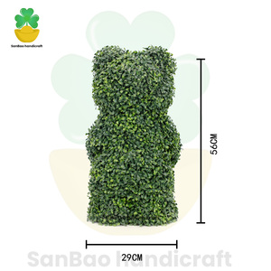 Planta artificial de Milán de ventas directas de fábrica con oso Caballero | Adorno interior decorativo para el hogar, la Oficina y los regalos - Product Image 4