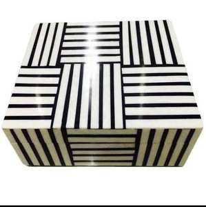 Caja de Joyería de Madera Maciza Pulida de Primera Calidad Hecha a Mano con Incrustaciones de Hueso, Ecológica, Moderna, Duradera, de Lujo, Organizador Decorativo para el Hogar y Hoteles - Product Image 3