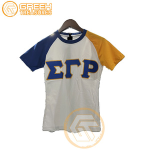 Camiseta de algodón de alta calidad Sigma Gamma Rho para mujer, ropa de hermandad personalizable, transpirable, Medio Verano, eventos griegos - Product Image 1
