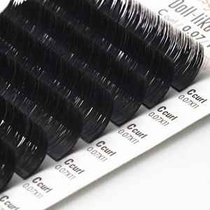 Cils Easy Fanning (Como Una Mueca) Mega Volume Préfabriqués en Fibre PBT Keraian, Longueurs Mixtes 25mm Disponibles CC LC DD CD - Product Image 5