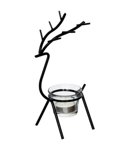 Deer Vintage Metal Brass Candle <b>Holders</b> Lanterns and Candle Stand Set for Wedding Dinner Table Decor - Product Image 3