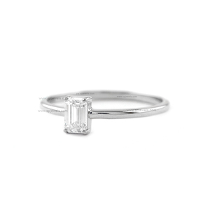 เครื่องประดับผู้หญิง ทองคำแท้ 18K เพชรแท้ แหวนเพชรทองคำขาว แหวนหมั้นสำหรับผู้หญิง มีจำหน่ายในทองคำ 10K / 14K - Product Image 2