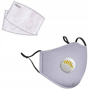 Mascarilla Deportiva PM 2.5 con Logotipo Personalizado, 2 Filtros y Válvula, Transpirable, Protectora, de Neopreno y Malla de Poliéster para Uso en la Playa - Product Image 1