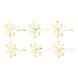 Anneaux de serviette en métal doré de la plus grande qualité Décoration de table de mariage de Noël Flocon de neige Anneau de serviette Tissu Cravate au meilleur prix - Product Image 3