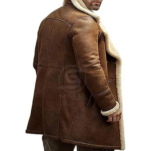 Abrigo Largo de Piel de Oveja para Hombre, Nuevo Estilo de Moda, Cortavientos y Transpirable - Product Image 3