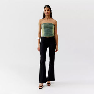 High Quality 1Piece Summer Crop Tube <b>Top</b> Best Wholesale Fashion Stretch <b>Beaded</b> Denim <b>Tops</b> Casual Print Style women's shirt - Product Image 4