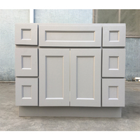 Mueble de Baño Moderno de Madera Maciza RTA con 6 Cajones, Ecológico, de Alta Calidad, para Uso en Hoteles y Villas, con Cierre Suave y Resistente al Agua